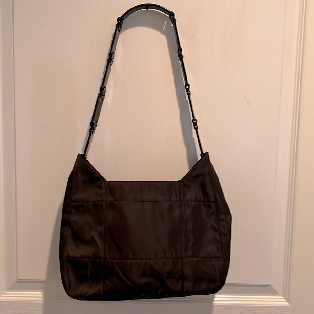 Vintage Prada nylon shoulder bag- chocolate brown